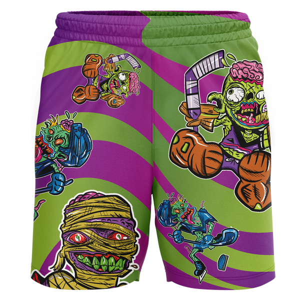 CT Oil Kings Zombie Adult Workout Wear Shorts