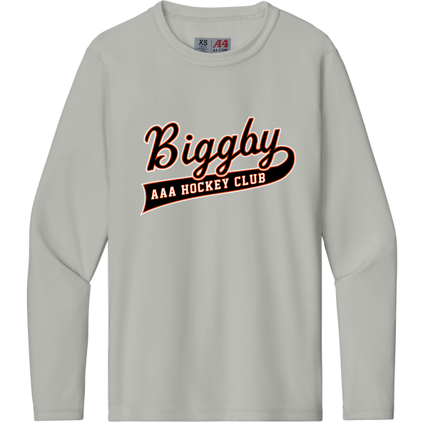 Biggby Coffee AAA Youth Cooling Performance Long Sleeve Tee