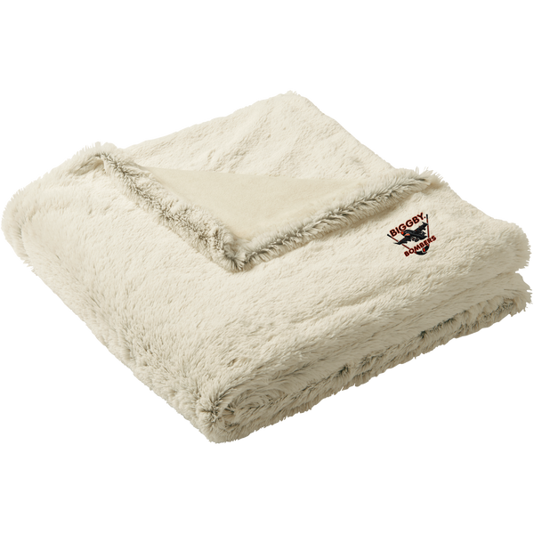 Biggby Bombers Faux Fur Blanket